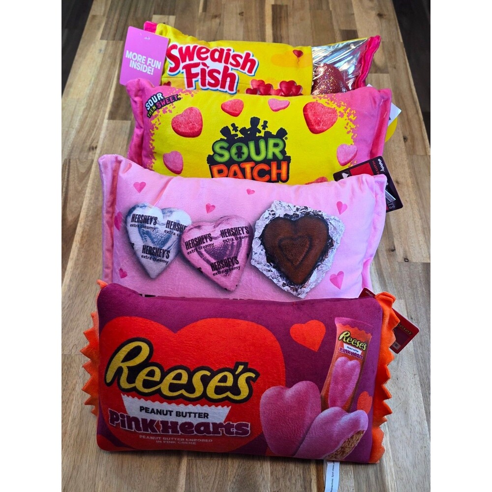 iscream Candy Plush Pillow Variety Hershey Reese Sour Patch Swedish Fish Bundle4 - Picture 3 of 11